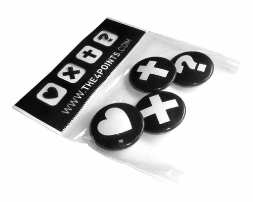 2.5cm metal button badge set -     Single